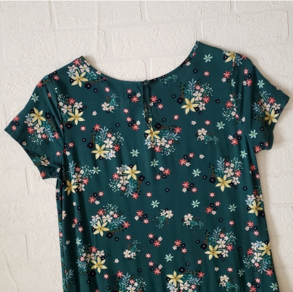 Gap Green Floral Ruffle Tiered Dress - Picture 6 of 8